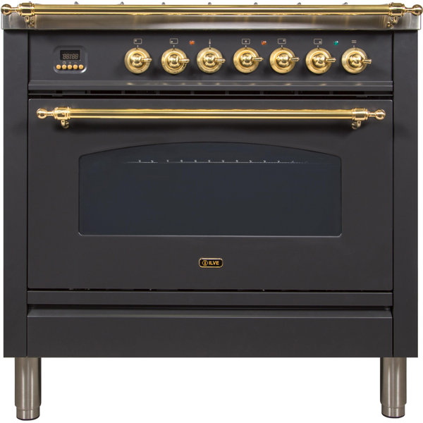 ILVE Nostalgie 36" 3.55 Cubic Feet Dual Fuel Freestanding Convection